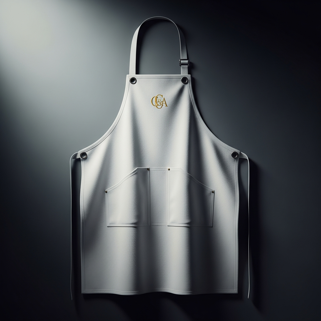 White Chef's Apron